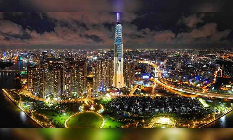 Hình ảnh khi về đêm của tòa nhà cao nhất Việt Nam - Landmark 81